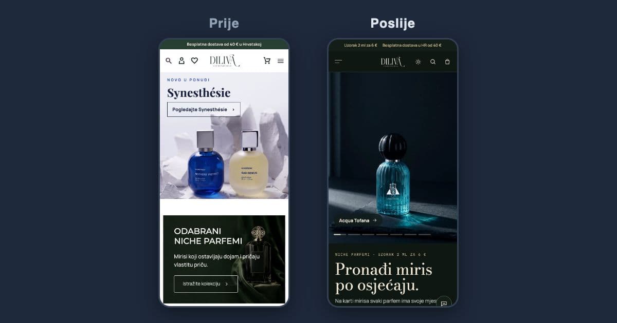 Case study Diliva: webshop složen oko uzorka od 6 €